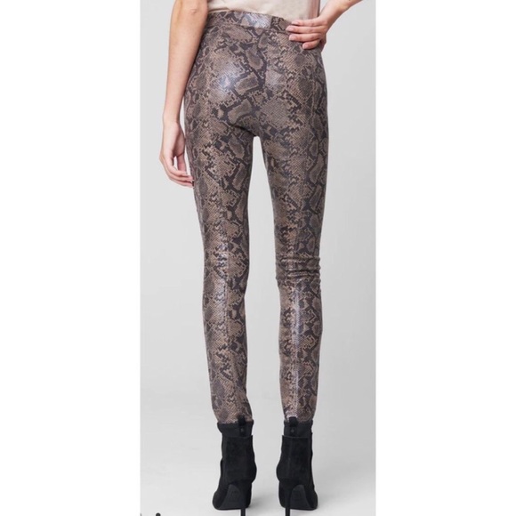 Free People Blank NYC Faux Leather Snakeskin Pull-On in Boomslang Legging Sz 26 - Picture 3 of 11